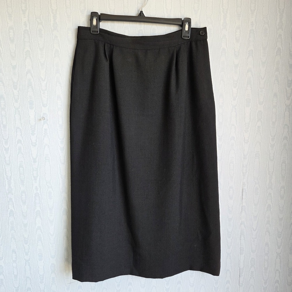 VTG Sheridan Square 30"‎ Waist Midi Skirt Woven Pockets Capsule Career Black